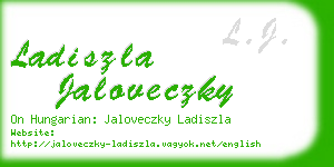 ladiszla jaloveczky business card